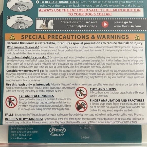 Peace sign Flexi retractable leash for small -medium dogs - Picture 6 of 7